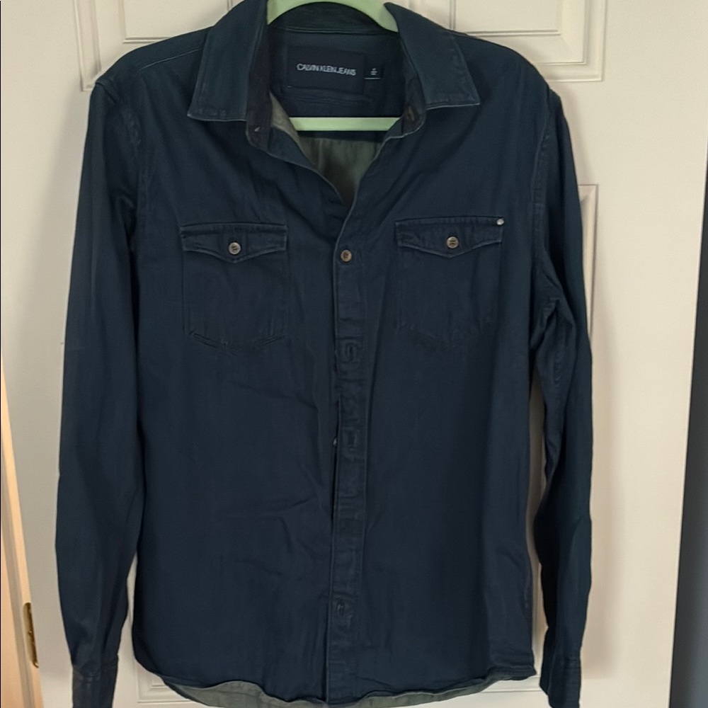 Calvin Klein Denim Button-up Long Sleeve Shirt